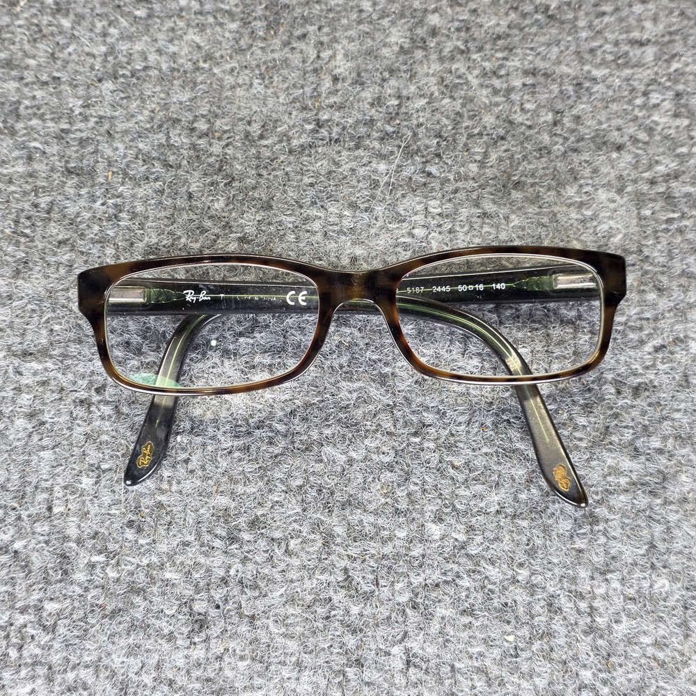 Ray Ban RB 5187 2445 Rectangle Tortoise Brown Eyeglasses Glasses Frame 52-16-140